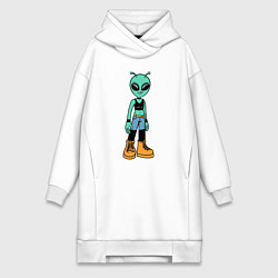 Женская толстовка-платье Девочка инопланетянин