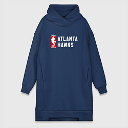 Женское худи-платье Атланта Хокс команда, цвет: тёмно-синий