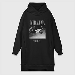 Женское худи-платье Nirvana blew, цвет: черный