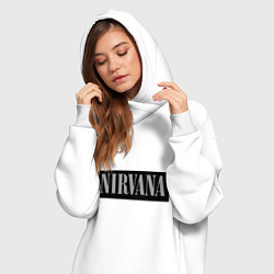 Женское худи-платье Нирвана, цвет: белый — фото 2