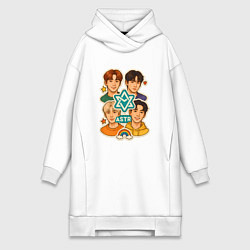 Женская толстовка-платье Astro в виде стикеров