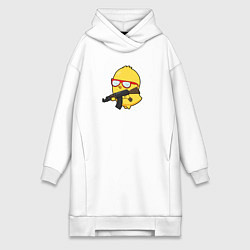 Женская толстовка-платье Цыпленок и автомат