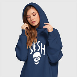 Женское худи-платье Team Sesh, цвет: тёмно-синий — фото 2