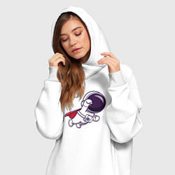 Женское худи-платье Spaceman superman, цвет: белый — фото 2