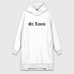 Женское худи-платье St Louis Missouri - USA, цвет: белый