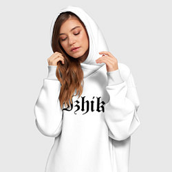 Женское худи-платье Ижевск - Ижик мем, цвет: белый — фото 2