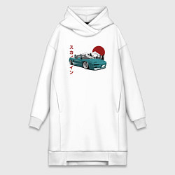 Женское худи-платье Toyota MR2, цвет: белый
