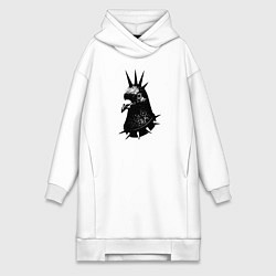 Женская толстовка-платье Панк голубь