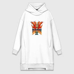 Женская толстовка-платье Doom2 logo