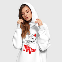 Женское худи-платье Dandadan - chill, цвет: белый — фото 2