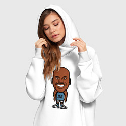 Женское худи-платье Малыш Шакил, цвет: белый — фото 2