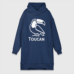 Женская толстовка-платье Тукан в минималистичном стиле