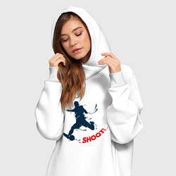 Женское худи-платье Футболист, цвет: белый — фото 2