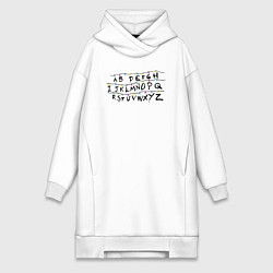 Женская толстовка-платье Очень странные дела гирлянда