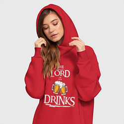 Женское худи-платье The lord of the drinks, цвет: красный — фото 2