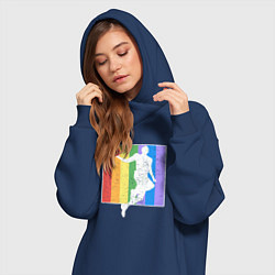 Женское худи-платье Play basket, цвет: тёмно-синий — фото 2