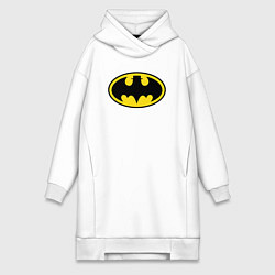 Женское худи-платье Heisenberg Batman, цвет: белый