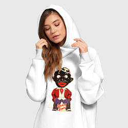 Женское худи-платье Негр винтажный с картонных карточек, цвет: белый — фото 2