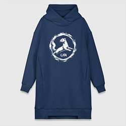 Женское худи-платье Куница ufa, цвет: тёмно-синий