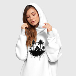 Женское худи-платье Тени вечности Египта, цвет: белый — фото 2