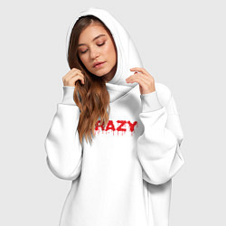Женское худи-платье Сумасшедший, цвет: белый — фото 2