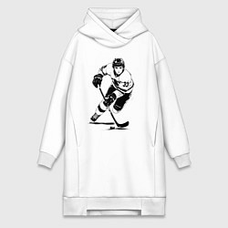 Женское худи-платье Аниме хоккеист в атаке, цвет: белый