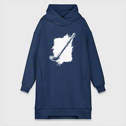 Женская толстовка-платье Хоккейная клюшка в квадрате