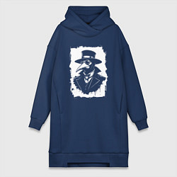 Женская толстовка-платье Чумной доктор в шляпе