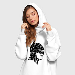 Женское худи-платье The god damn Batman, цвет: белый — фото 2