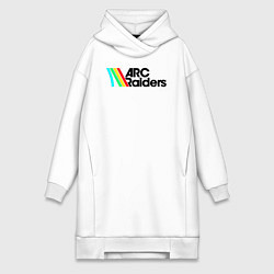 Женское худи-платье ARC Raiders - Атмосфера ретро-будущего, цвет: белый