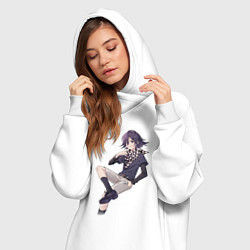 Женское худи-платье Данганронпа V3 - Кокичи Ома - Цветной, цвет: белый — фото 2