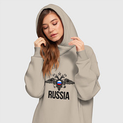Женское худи-платье Russia, цвет: миндальный — фото 2