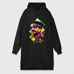 Женское худи-платье Stalin Art, цвет: черный