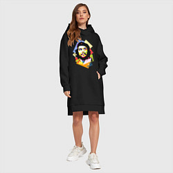 Женское худи-платье Che Guevara Art, цвет: черный — фото 2