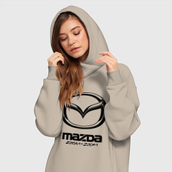 Женское худи-платье Mazda Zoom-Zoom, цвет: миндальный — фото 2