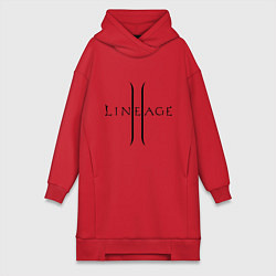 Женское худи-платье Lineage logo, цвет: красный