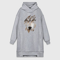 Женская толстовка-платье Волк - моё второе Я