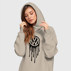 Женское худи-платье Volkswagen, цвет: миндальный — фото 2
