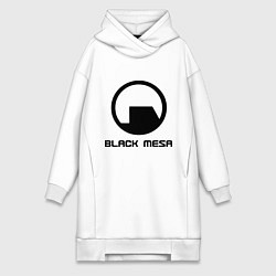 Женское худи-платье Black Mesa: Logo, цвет: белый
