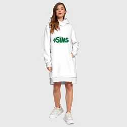 Женское худи-платье Sims, цвет: белый — фото 2