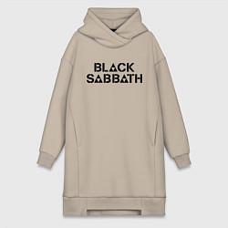 Женское худи-платье Black Sabbath, цвет: миндальный