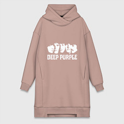 Женское худи-платье Deep Purple, цвет: пыльно-розовый