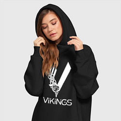 Женское худи-платье Vikings, цвет: черный — фото 2