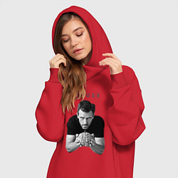 Женское худи-платье House Brain, цвет: красный — фото 2