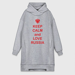 Женская толстовка-платье Keep Calm & Love Russia