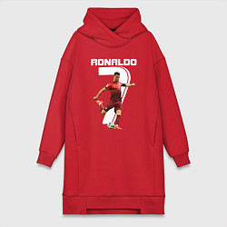 Женское худи-платье Ronaldo 07, цвет: красный
