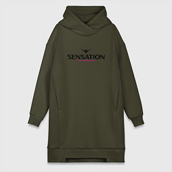 Женское худи-платье Sensation: Wicked Wonderland, цвет: хаки