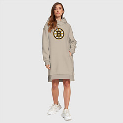 Женское худи-платье Boston Bruins, цвет: миндальный — фото 2