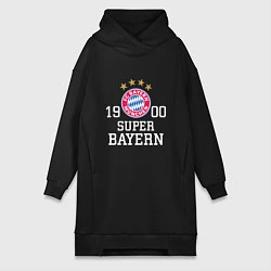 Женское худи-платье Super Bayern 1900, цвет: черный