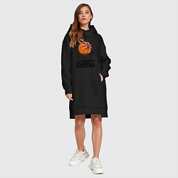 Женское худи-платье Баскетбол, цвет: черный — фото 2